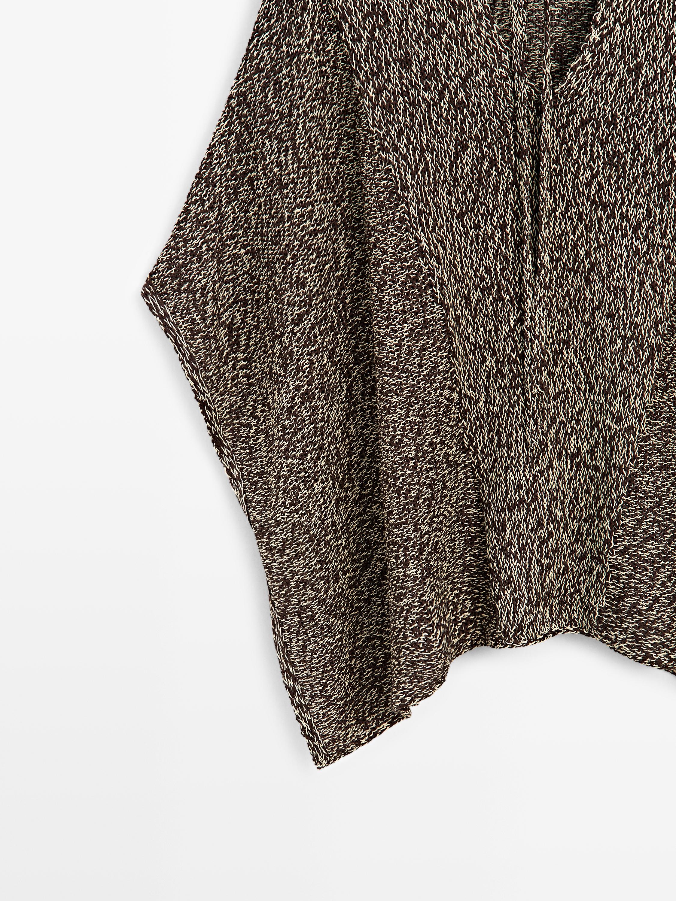 Cape en maille de coton mélang